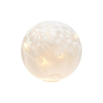 LED Deko Kugel ca. Ø 18 cm aus Glas mit Draht-Lichterkette als Beleuchtung zum Hinstellen | ideal zu Weihnachten | batteriebetrieben (Modell 4)