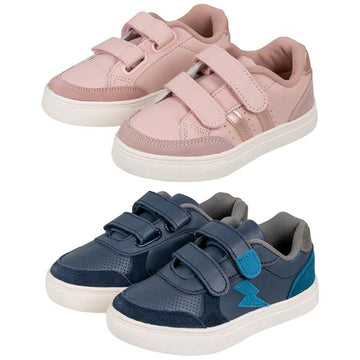 Kinder Sneaker mit Klett-Verschluss | Leder in Kombination mit Polyester | für Jungen und Mädchen | ideal zum rumtoben, rennen und spielen