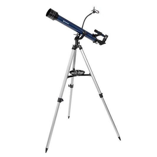 Bresser® Skylux Teleskop 60/700 AZ | mit viel Zubehör, Sonnenfilter und Smartphone-Nutzung | inkl. Alu-Standfuß