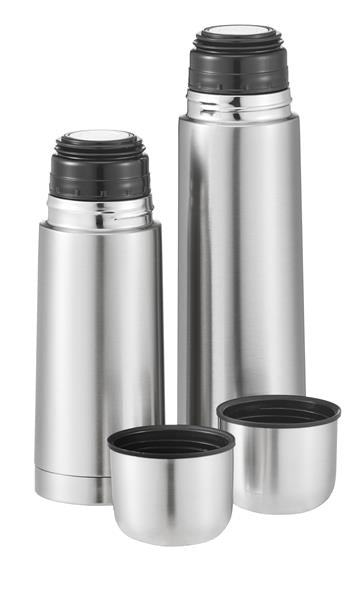 2er Set Edelstahl Isolierflache mit Trinkbecher und Schnellverschluss | 350 & 550 ml | doppelwandig