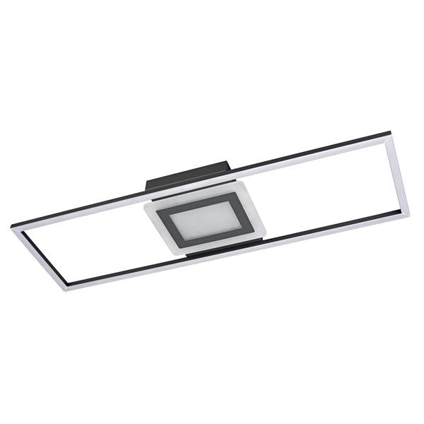 Deckenleuchte mit LED-Beleuchtung, 2100LM, 3000K, modern im schlichten schwarz, LED fest integriert, ca. 75 x 22,2 x 4,4 cm