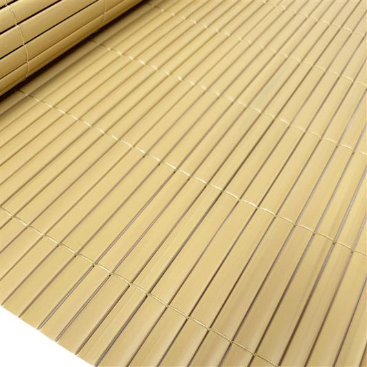 PVC Sichtschutzmatte in Bambus-Optik | ca. 80 x 300 cm | ideal als Balkon-Sichtschutz, Sichtschutzzaun, Windschutz