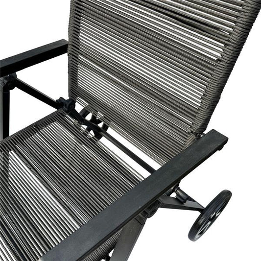 belavi® Rollliege im Rope-Design | robuste Bespannung | ca. 197 x 76 x 41 cm | max. Benutzungsgewicht ca. 120 kg | klappbar | 7-fach verstellbar