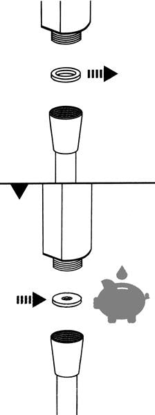 Multifunktionsduschkopf-Set | Duschkopf mit 170 cm Brauseschlauch | Brause mit 3 Strahlarten | verchromt | Antikalk-Noppen