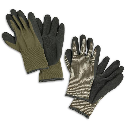 2er Pack Gartenhandschuhe mit Latexbeschichtung | Feinstrick-Gewebe mit Latexbeschichtung | atmungsaktiv, flexibel, rutschfest