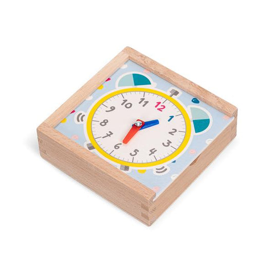 Kinder Lernuhr aus Holz – Lernspielzeug ab 3 Jahre | 22-teiliges Set mit Uhrzeit-Vorlagen | Montessori-inspiriertes Lernspiel für Kinder