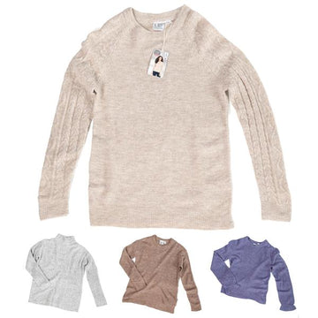 Modischer Damen Melange Strickpullover in moderner Woll-Optik, pflegeleicht