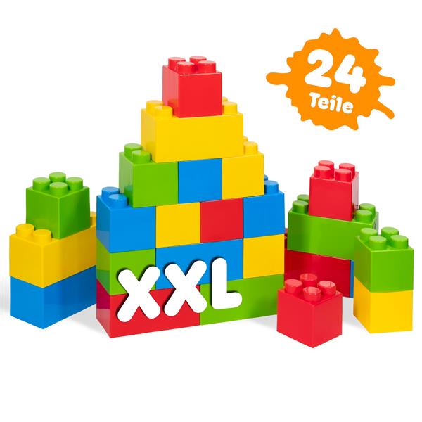 Playland XXL Bausteine – Klemmbausteine | 24 teilig | für Kinder ab 1 Jahren | Motorikspielzeug & Lernspielzeug