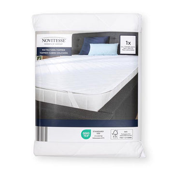 Matratzenschoner, ca. 140 x 200 cm, waschbar, wasserabweisend, weiß | Hygieneschutz für Matratze