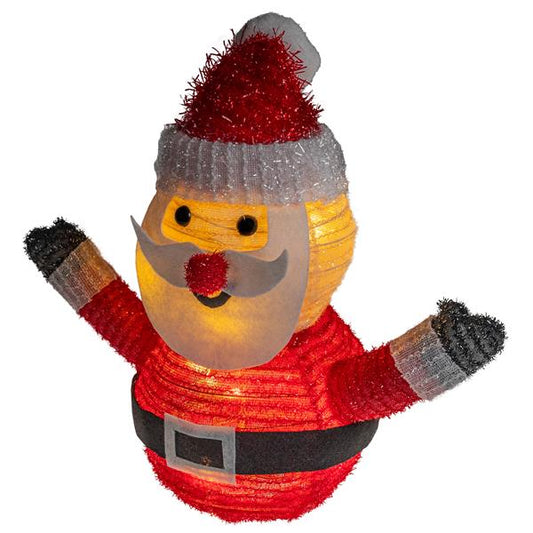 Pop-Up Weihnachtsfigur LED | 25 cm | 10 LEDs | Timer | batteriebetrieben | Innen & Außen IP44 | Weihnachtsdeko beleuchtet