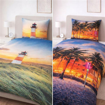 Bettwäsche aus Microfaser und brillantem Fotodruck | Reißverschluss | | 2-teilig ca. 135 x 200 cm + ca. 80 x 80 cm