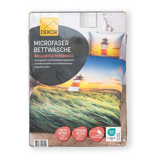 Bettwäsche aus Microfaser und brillantem Fotodruck | Reißverschluss | | 2-teilig ca. 135 x 200 cm + ca. 80 x 80 cm