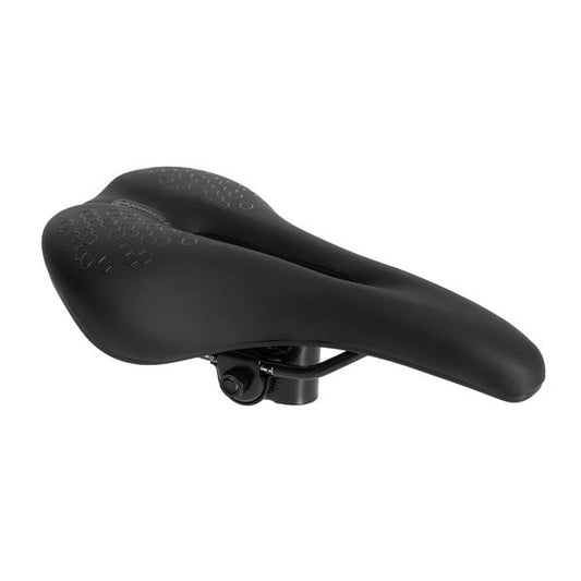 Fahrradsattel Gel Komfort | MTB Trekking City | Bequemer, weicher Fahrradsitz | atmungsaktiv, Ergonomisch | Fahrradsitz mit Gelpolster & Kloben | 3 Varianten | Damen und Herren