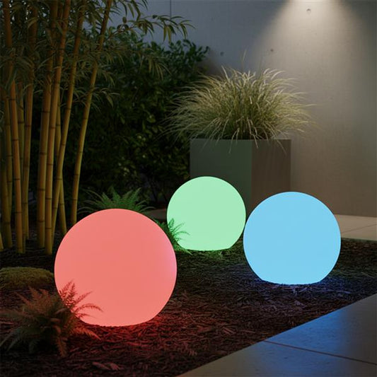 LED Solar Kugelleuchte in Milchglas-Optik | Gartenkugel mit Erdspieß | warm-weiß & RGB Farbwechsel wählbar | UV-beständig & Wetterfest IP44 |Solarlampe für Garten, Terrasse & Balkon