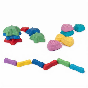 Playland Balanciersteine für Kinder | 6er Set | bunt | bis 70 kg | indoor | Bewegungsspiel – Stapelsteine | fördert Gleichgewicht, Balance & Koordination | ab 18 Monate