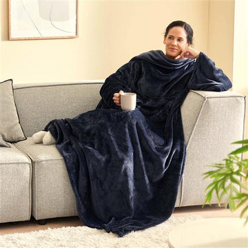 XXL Kuscheldecke mit Ärmeln & Kängurutasche | 145x195 cm Ärmeldecke flauschig | Verschiedene Designs
