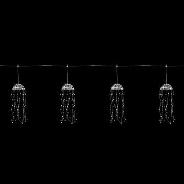 LED Solar Hängelampe mit 4 Quallen, 256 LEDs, warmweiß