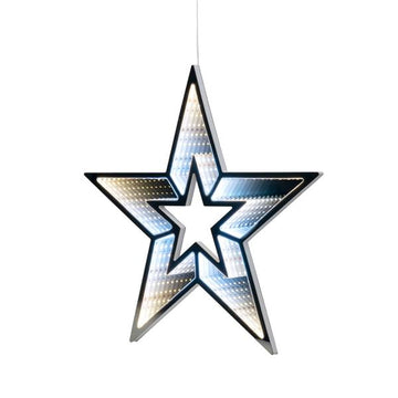 LED Infinity-Lichtstern mit 140 LEDs, 8 Lichtfunktionen, ca. 48,5 × 46,5 cm