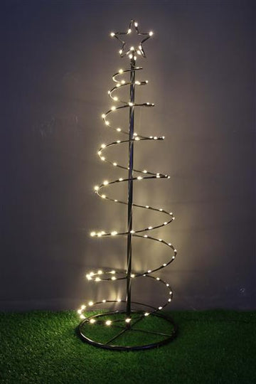LED Spiral-Lichterbaum / Weihnachtsbaum aus Metall mit 100 LED, 120 cm, Ø 40 cm