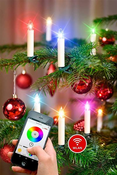 10 App steuerbare WiFi Weihnachtsbaumkerzen ? RGBW ? Timer ? dimmbar