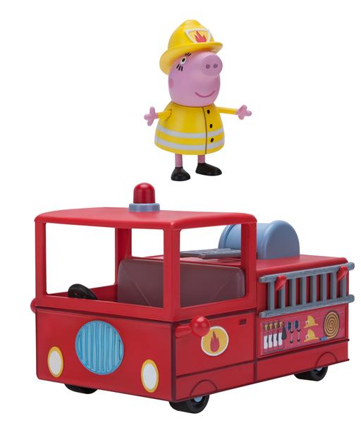 Jazwares 95674 - Peppa Wutz kleines Feuerwehrauto, Original Peppa Pig Spielzeug, ab 3 Jahre