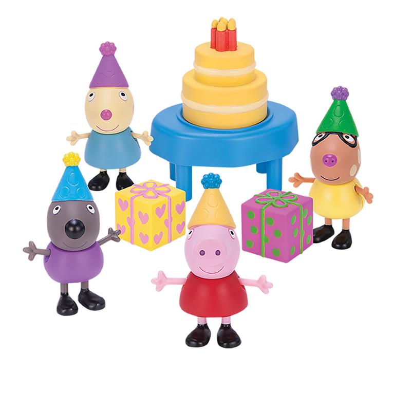 Jazwares 95647 - Peppa´s Geburtstagsfeier mit Freunden, Original Peppa Pig Spielzeug, ab 2 Jahre