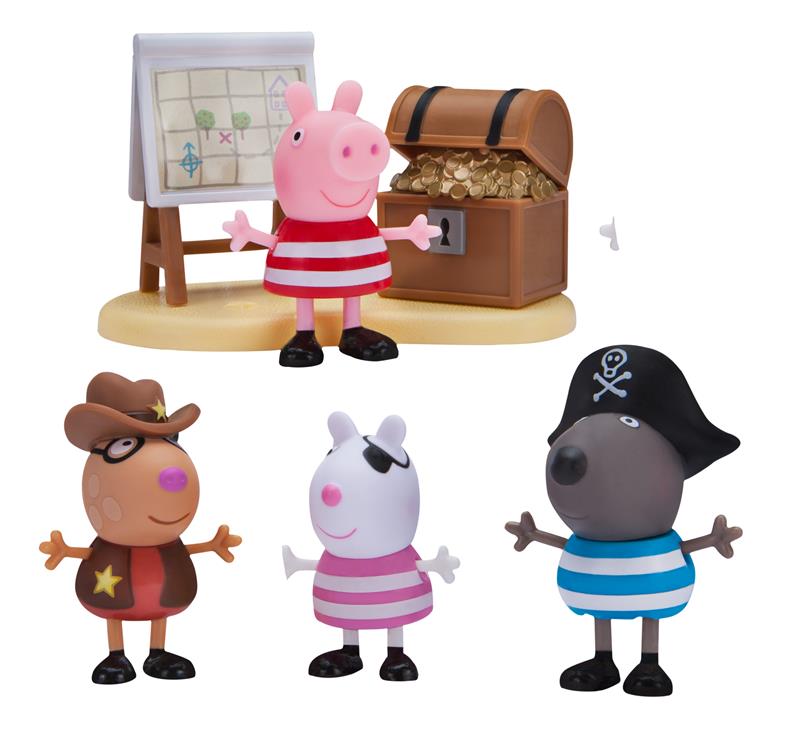 Jazwares 95651 - Peppa´s Piratenparty mit Freunden, Original Peppa Pig Spielzeug, ab 2 Jahre