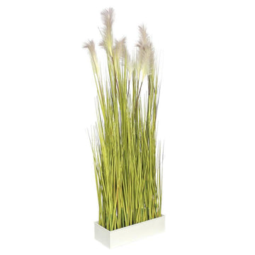 Kunstpflanze amerikanisches Pampasgras als Raumteiler im Metalltopf | ca. 150 cm hoch | Sichtschutz im natürlichen Look