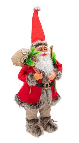 LED Weihnachtsmann Figur mit warm-weißen Lichtern beleuchtet, Höhe der Dekofigur ca. 60 cm
