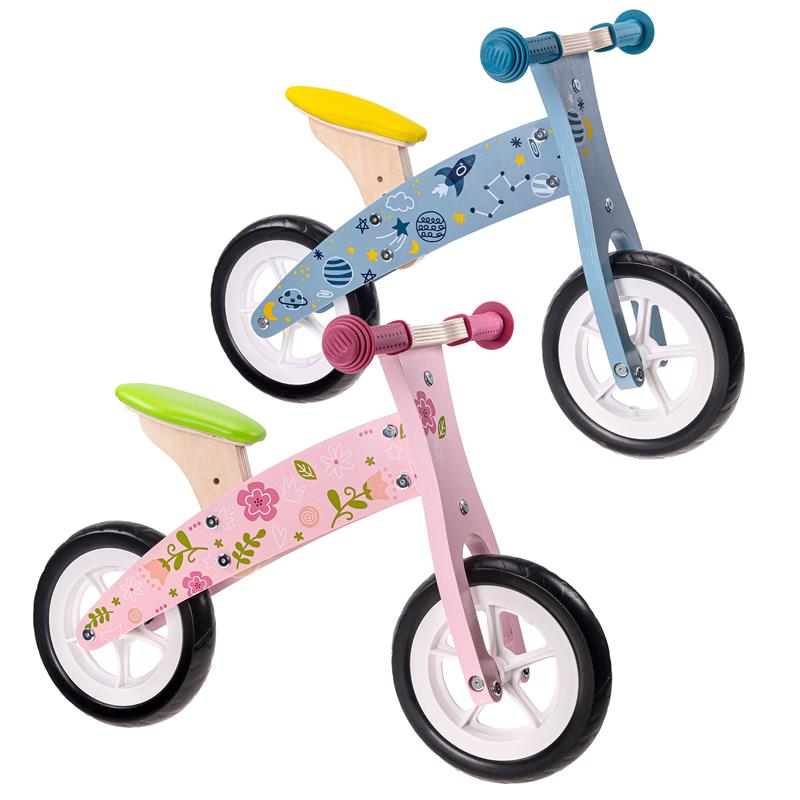 Laufrad aus Holz, für Kinder ab 18 Monaten, verstelbarer Sitz, bis 20 kg, Kinderlaufrad für Mädchen und Jungen