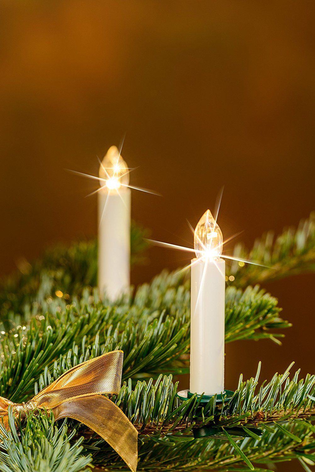 Kabellose LED Weihnachtskerzen / Christbaumkerzen, 20er Set mit Fernbedienung